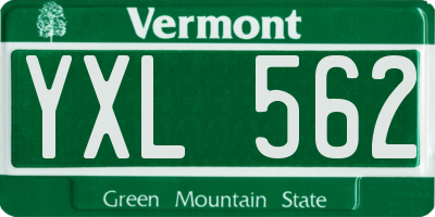 VT license plate YXL562