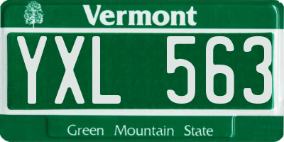 VT license plate YXL563