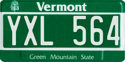 VT license plate YXL564