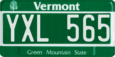 VT license plate YXL565