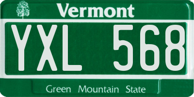 VT license plate YXL568