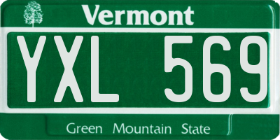 VT license plate YXL569