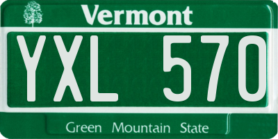 VT license plate YXL570