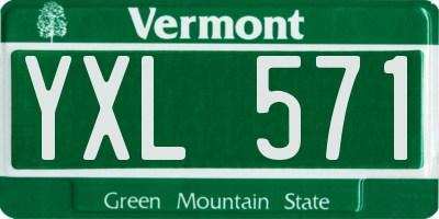 VT license plate YXL571