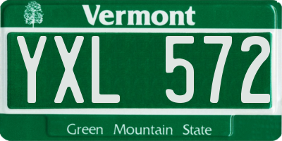 VT license plate YXL572