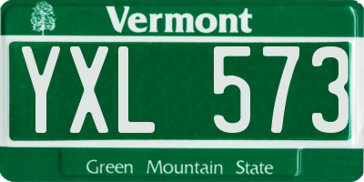 VT license plate YXL573