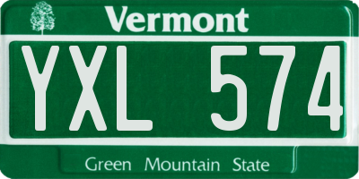 VT license plate YXL574