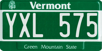 VT license plate YXL575