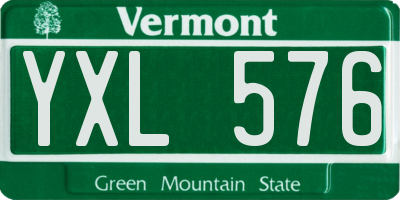 VT license plate YXL576