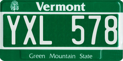 VT license plate YXL578