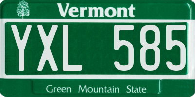 VT license plate YXL585