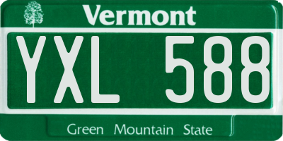 VT license plate YXL588