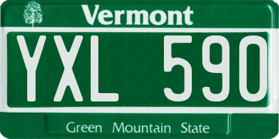 VT license plate YXL590