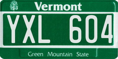 VT license plate YXL604