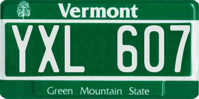 VT license plate YXL607