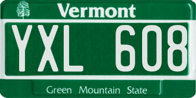 VT license plate YXL608
