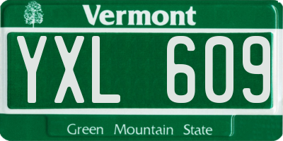 VT license plate YXL609