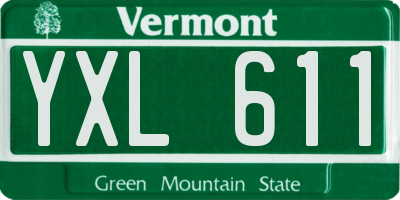 VT license plate YXL611