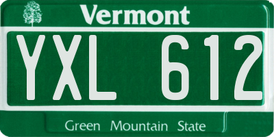 VT license plate YXL612