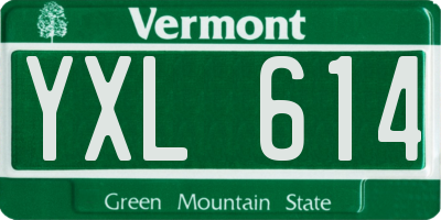 VT license plate YXL614