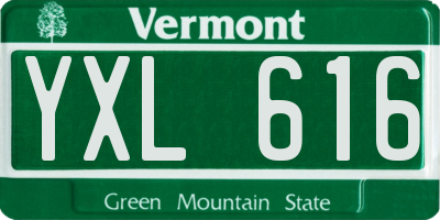 VT license plate YXL616