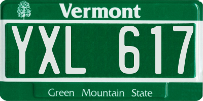 VT license plate YXL617