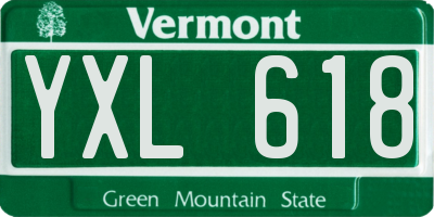 VT license plate YXL618