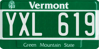 VT license plate YXL619