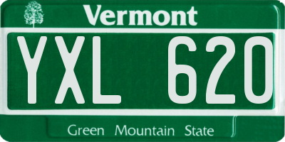 VT license plate YXL620
