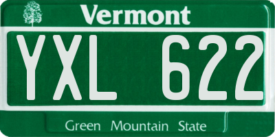 VT license plate YXL622