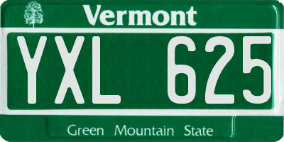 VT license plate YXL625