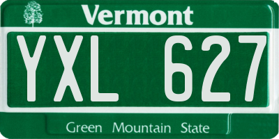 VT license plate YXL627
