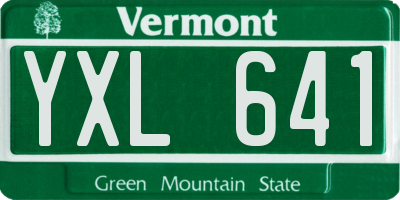VT license plate YXL641