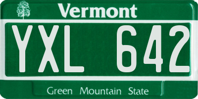VT license plate YXL642