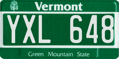 VT license plate YXL648