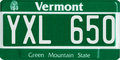 VT license plate YXL650