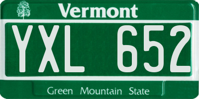 VT license plate YXL652