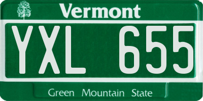 VT license plate YXL655