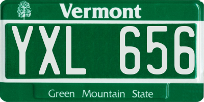 VT license plate YXL656