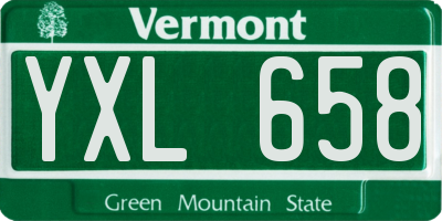 VT license plate YXL658