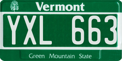 VT license plate YXL663