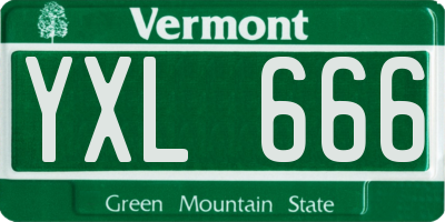 VT license plate YXL666