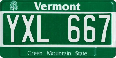 VT license plate YXL667