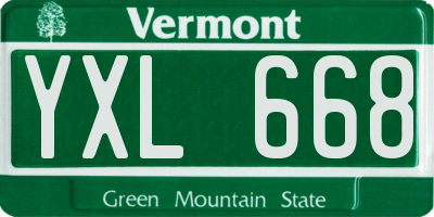 VT license plate YXL668