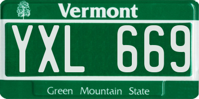 VT license plate YXL669