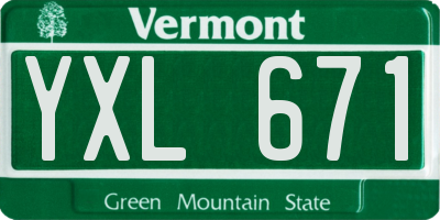 VT license plate YXL671