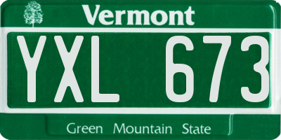 VT license plate YXL673