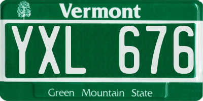 VT license plate YXL676