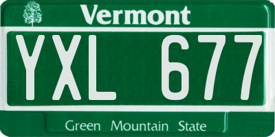 VT license plate YXL677