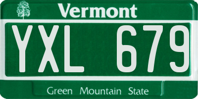 VT license plate YXL679